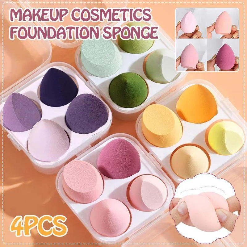 4PCS Value Makeup Foundation Blender Sponge Blending Puff