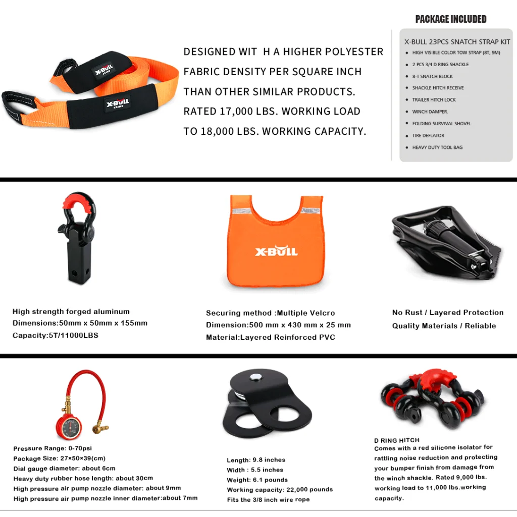 4WD Recovery Kit Snatch Strap / Recovery Tracks Gen3.0
