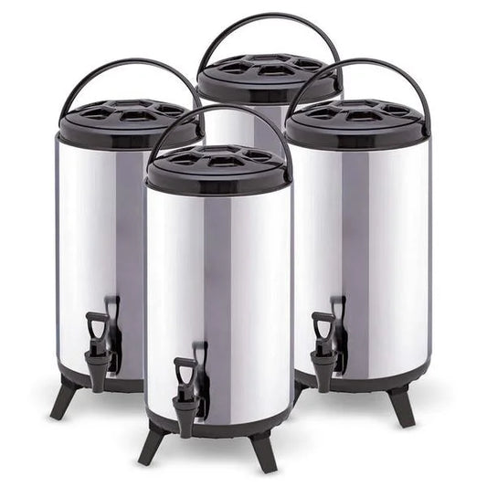 4X 12L Portable Insulated Cold/Heat Coffee Tea Beer Barrel Brew Pot with Dispenser - Premium
