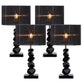4X 55cm Black Table Lamp with Dark Shade LED Desk Lamp - Premium
