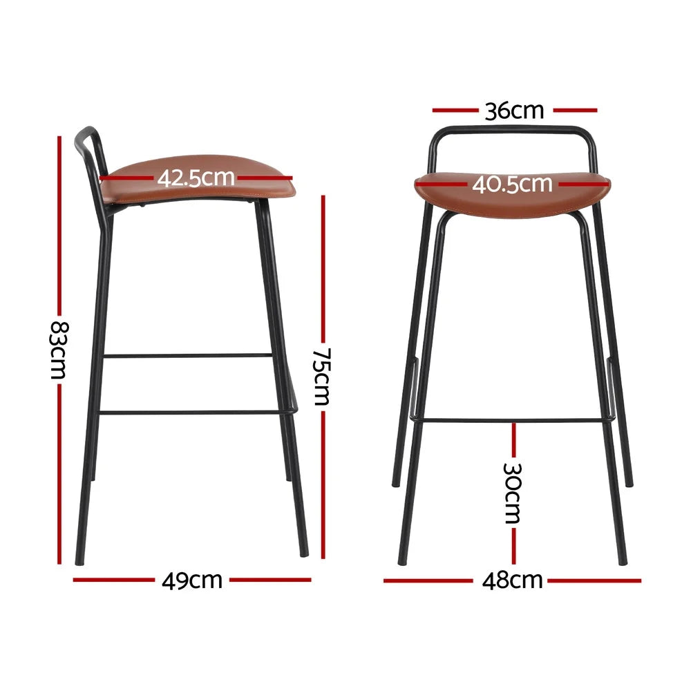 4x Artiss Bar Stools Kitchen Counter Dining Chair Metal