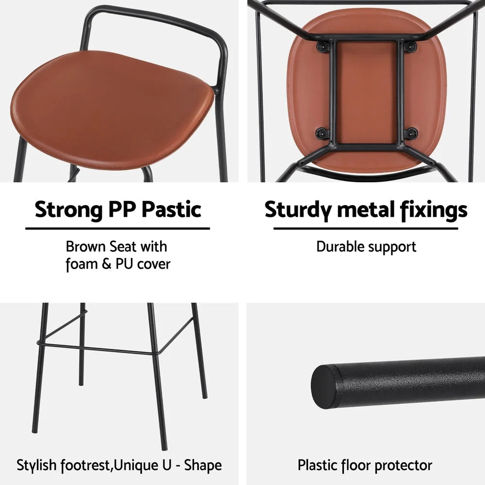 4x Artiss Bar Stools Kitchen Counter Dining Chair Metal