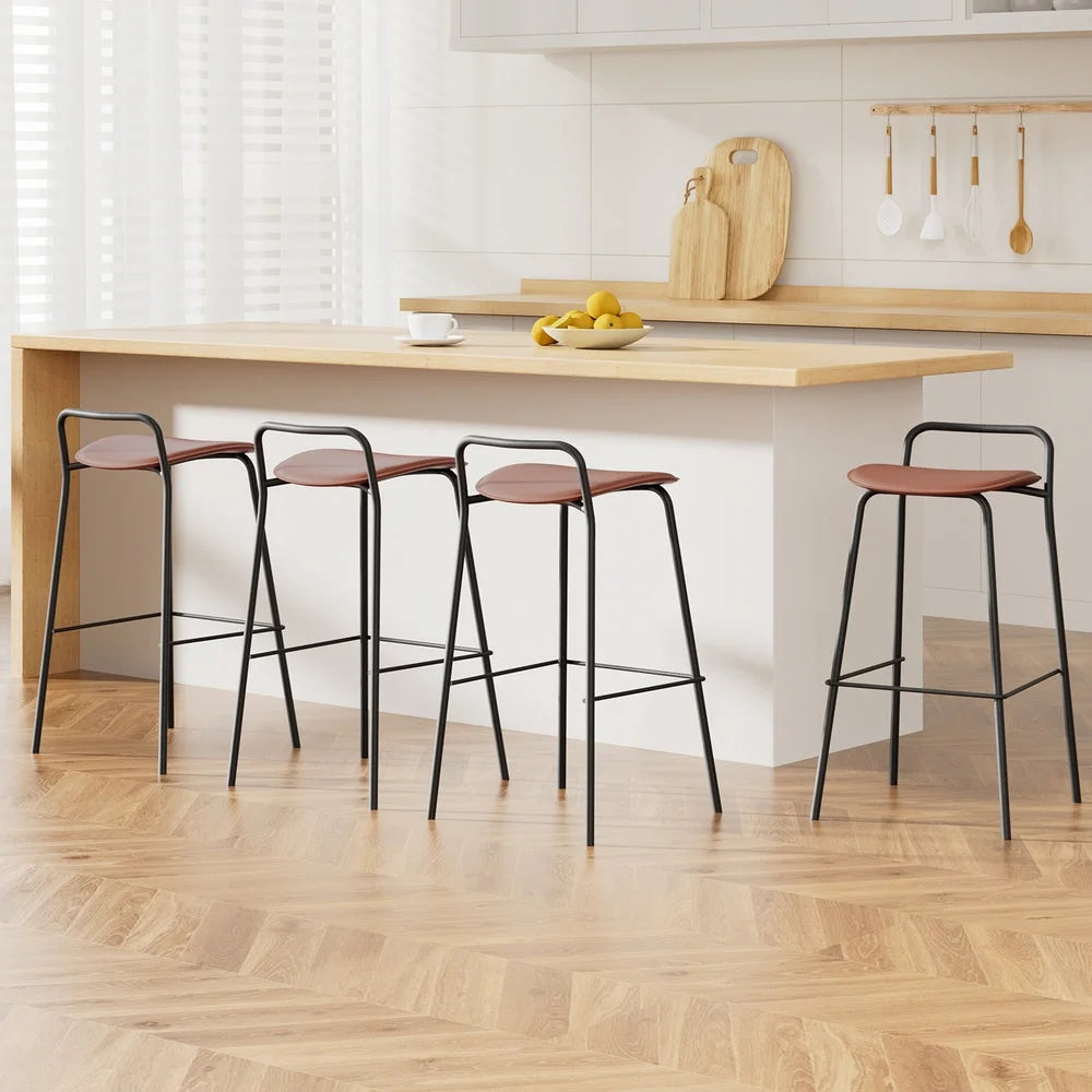 4x Artiss Bar Stools Kitchen Counter Dining Chair Metal