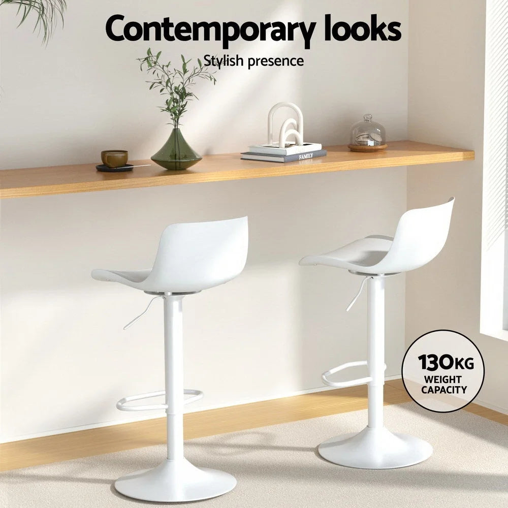 4x Artiss Bar Stools Kitchen Swivel Gas Lift Stool Leather