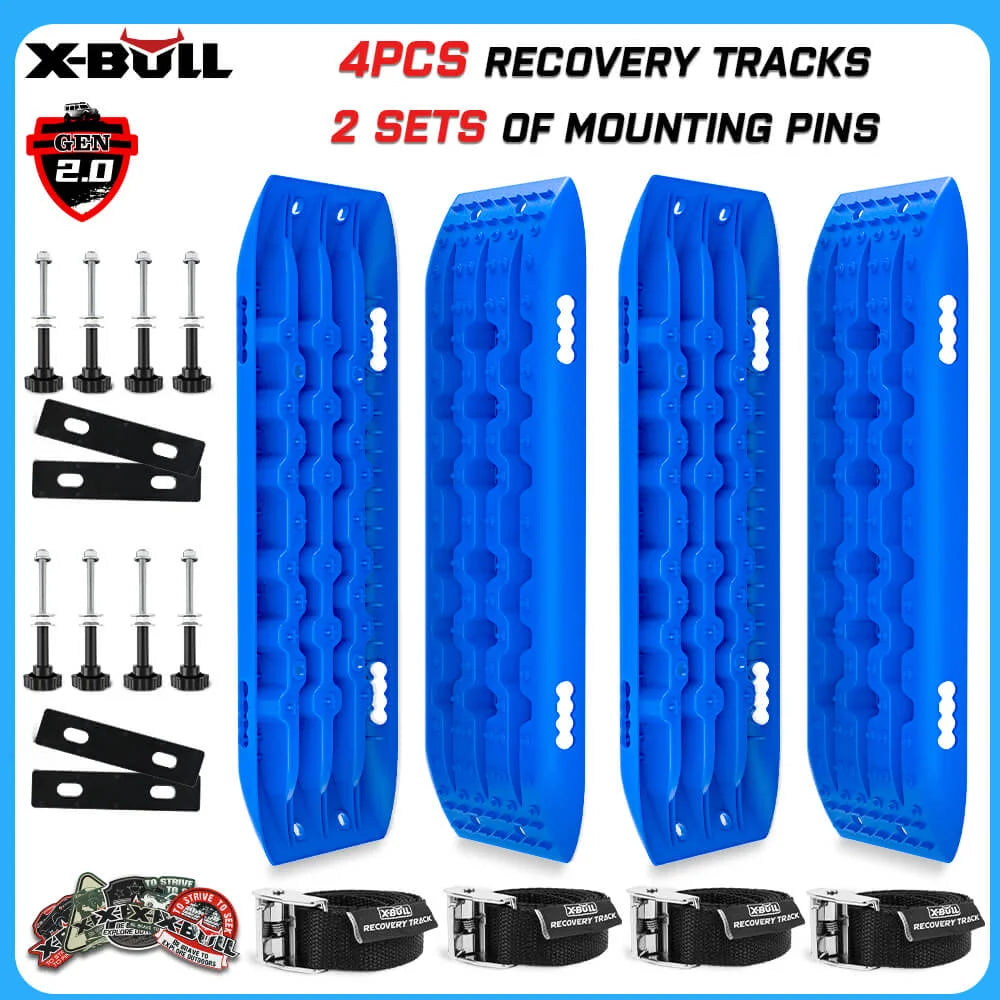 4x4 Recovery Tracks 10T 2 Pairs Sand Mud with Mounting