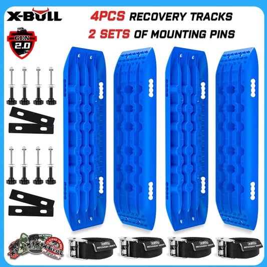 4x4 Recovery Tracks 10T 2 Pairs Sand Mud with Mounting