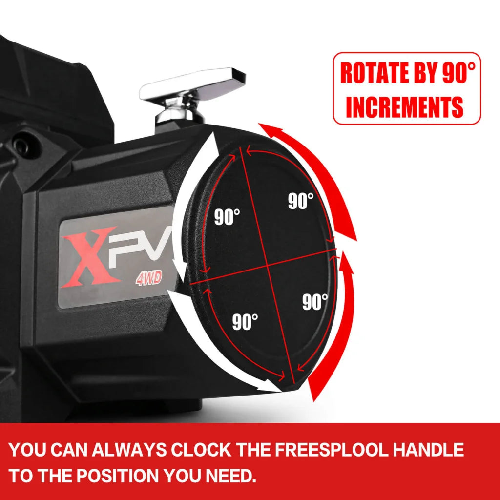 4x4 Winch 12V 14500LBS Synthetic Rope with Winch Mounting