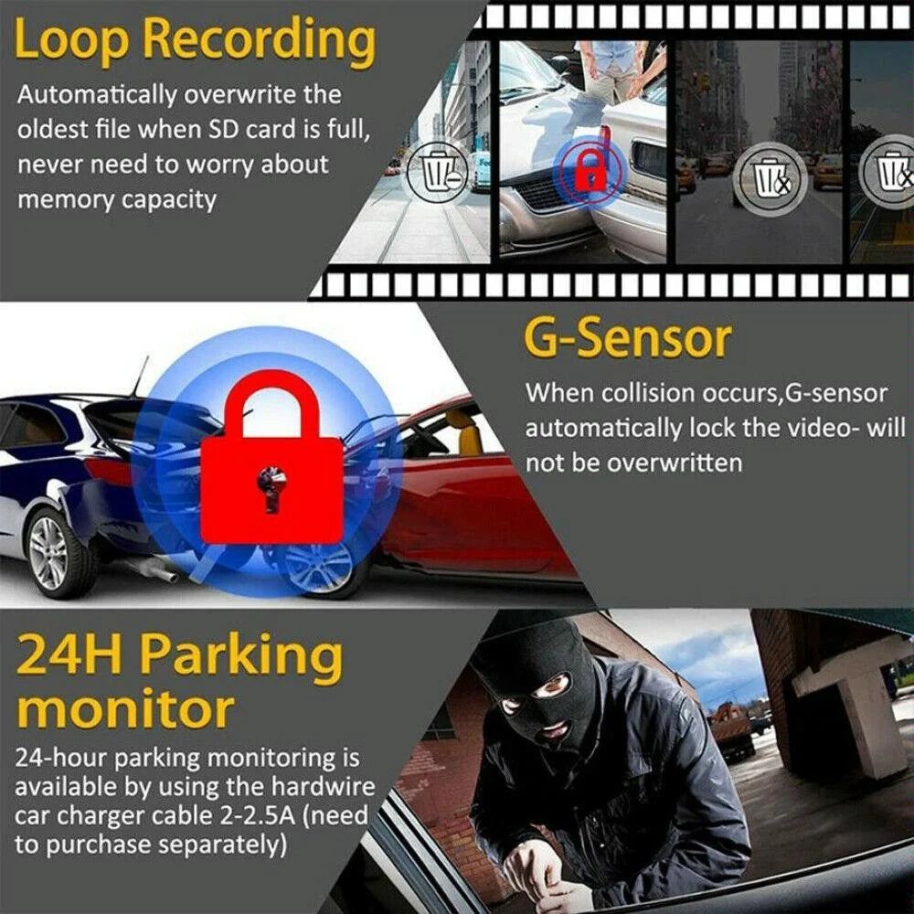 5.5 Car Dual Recording Media Dash Cam with Night Vision