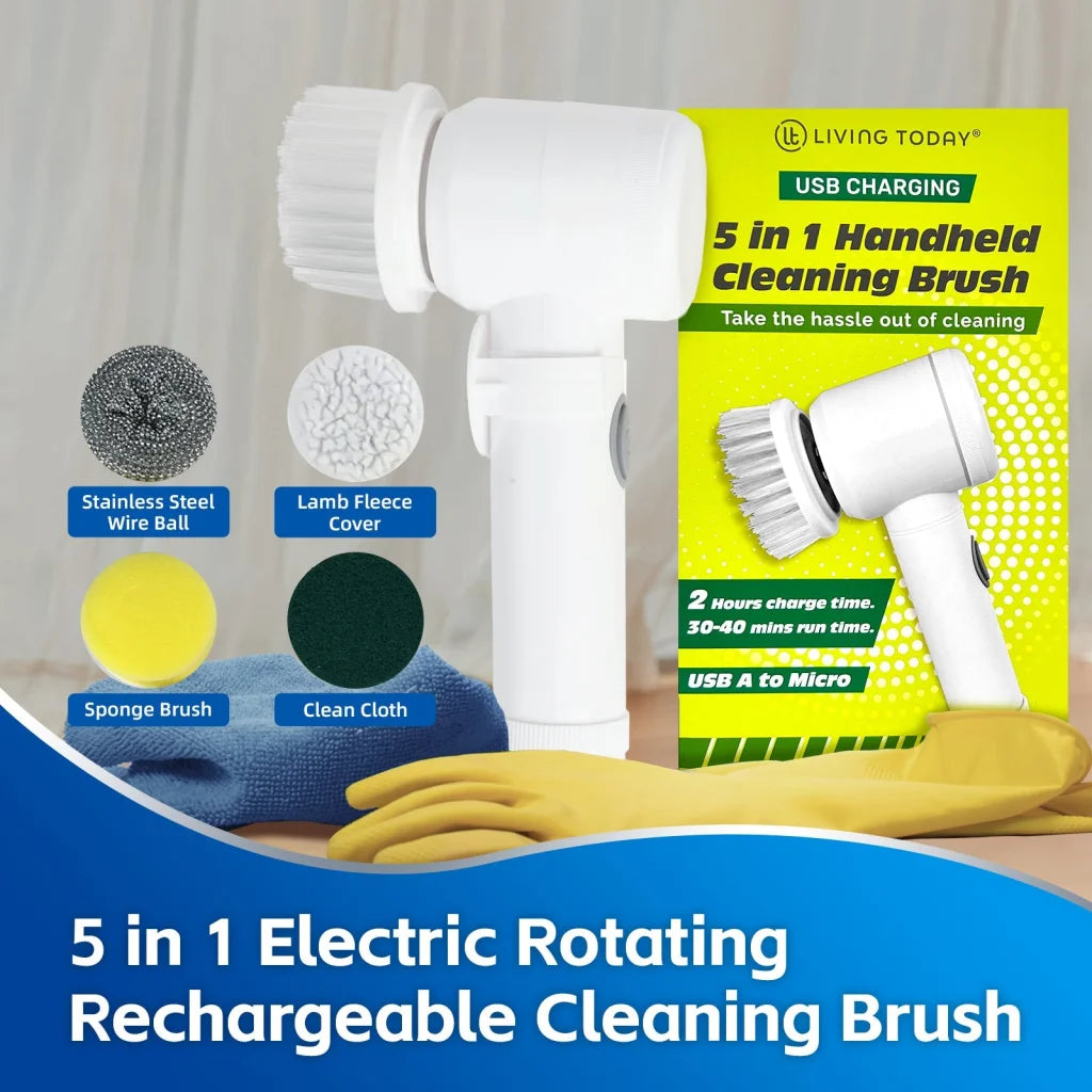 5-IN-1 ELECTRIC CLEANING BRUSH - Home & Garden > BBQ > BBQ