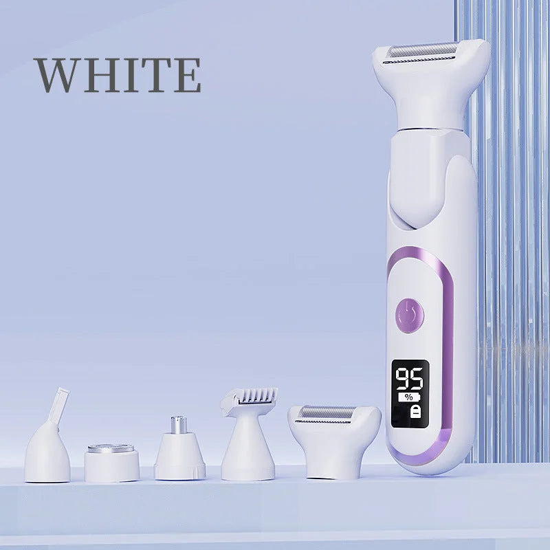 5-in-1 Electric Lady Shaver & Grooming Kit - LCD Display