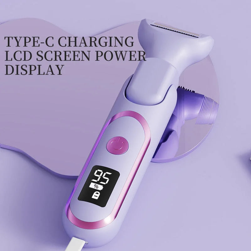 5-in-1 Electric Lady Shaver & Grooming Kit - LCD Display