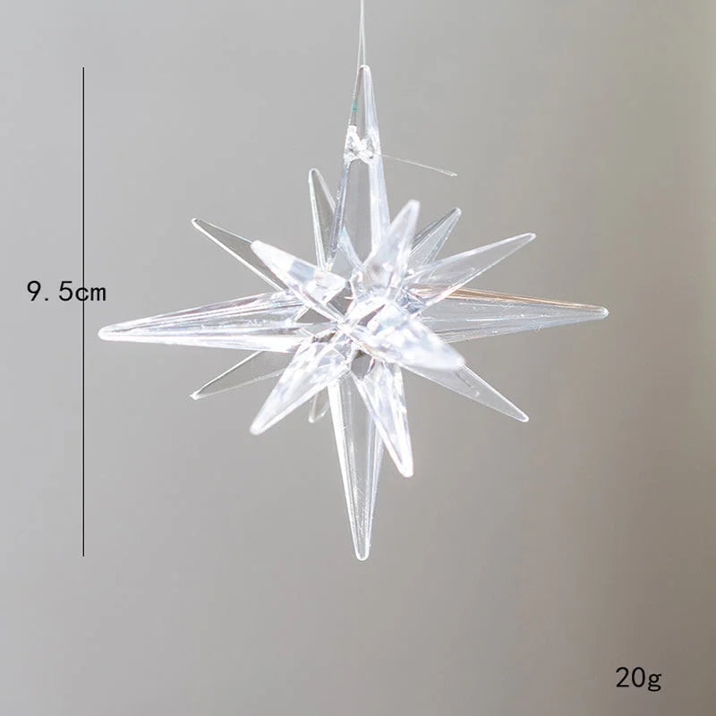 5-PCS Transparent New Christmas Ornament - Starburst