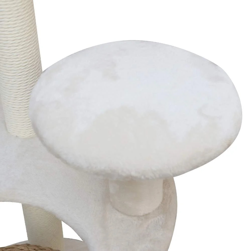 5-Platform Plush and Wicker Cat Tree - Pet Care