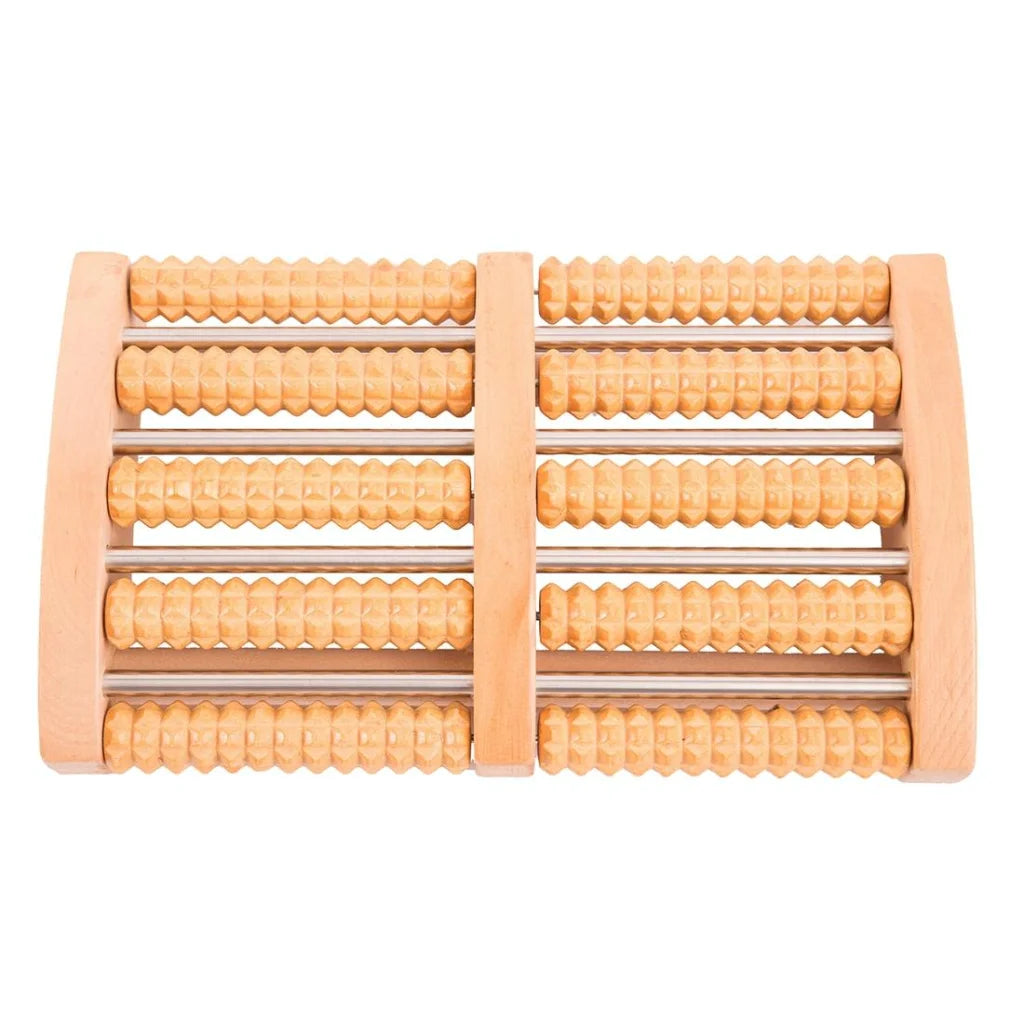 5-Row Solid Wood Foot Massager Non-Slip & Thickened