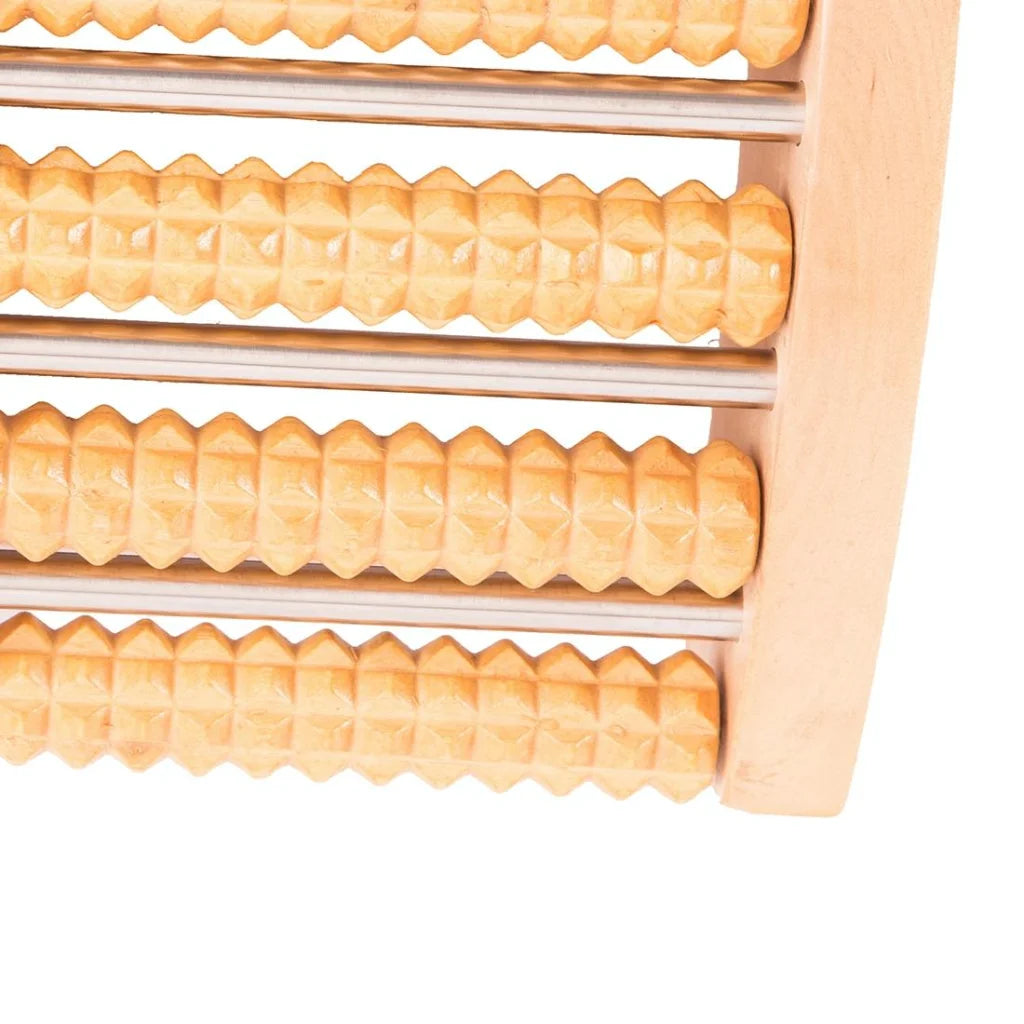 5-Row Solid Wood Foot Massager Non-Slip & Thickened