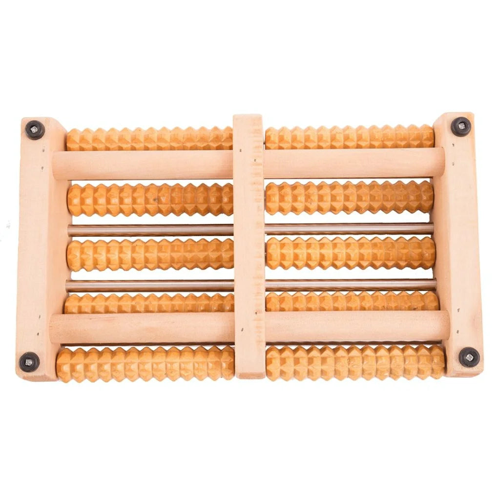 5-Row Solid Wood Foot Massager Non-Slip & Thickened