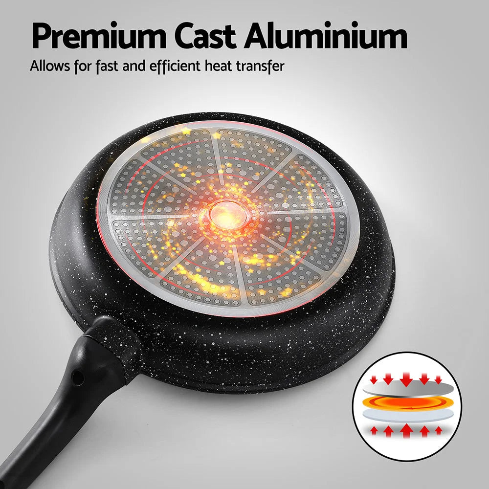 5-Star Chef Non Stick Frying Pan Cast Aluminium Steak