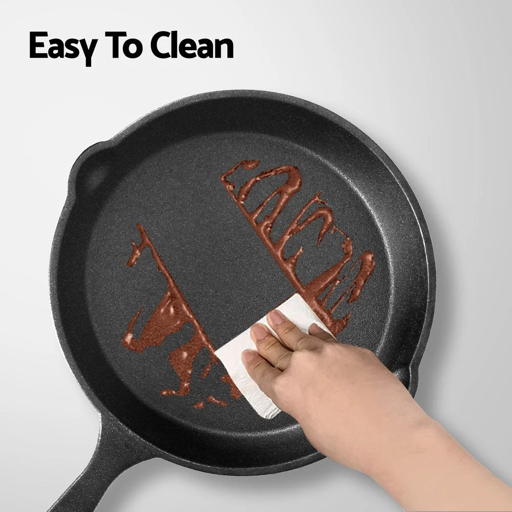 5-star chef Non Stick Frying Pan Cast Iron 3PCS - Home &