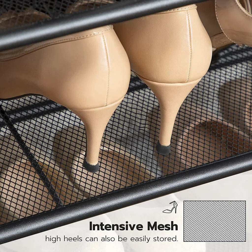 5-Tier Shoe Rack Industrial Shoe Organizer Storage Bench