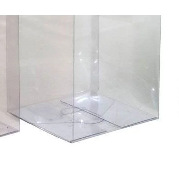 50 Pack 10cm Square Cube PVC Box - Product Showcase Clear