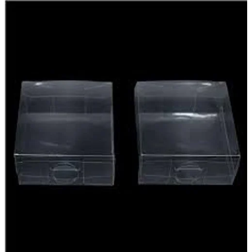 50 Pack 15x15x4cm Clear PVC Plastic Folding Packaging Small