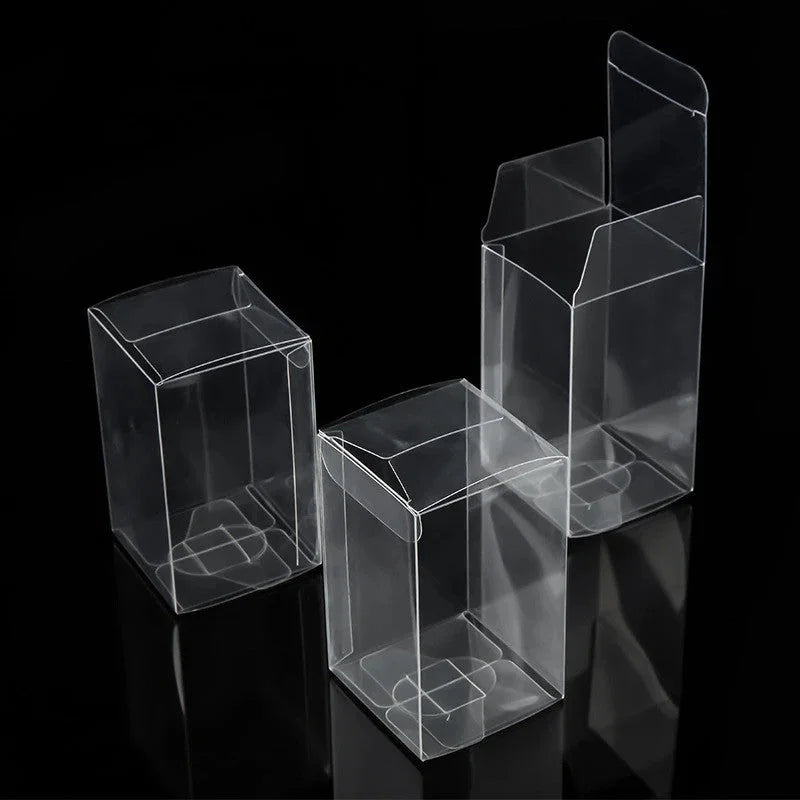 50 Pack 5x8cm Clear PVC Plastic Folding Packaging Small