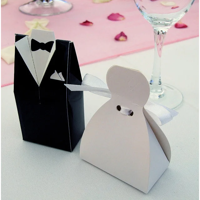 50 Pack Wedding Bomboniere Favor Candy Choc Almond Box - 25