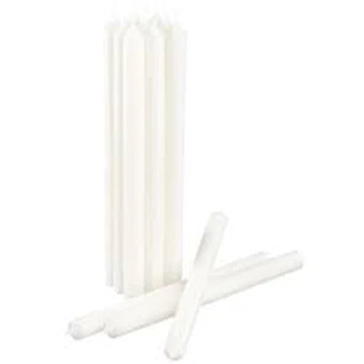 50 Pack White Wax 20cm Taper Church Vigil Candelabra Candle