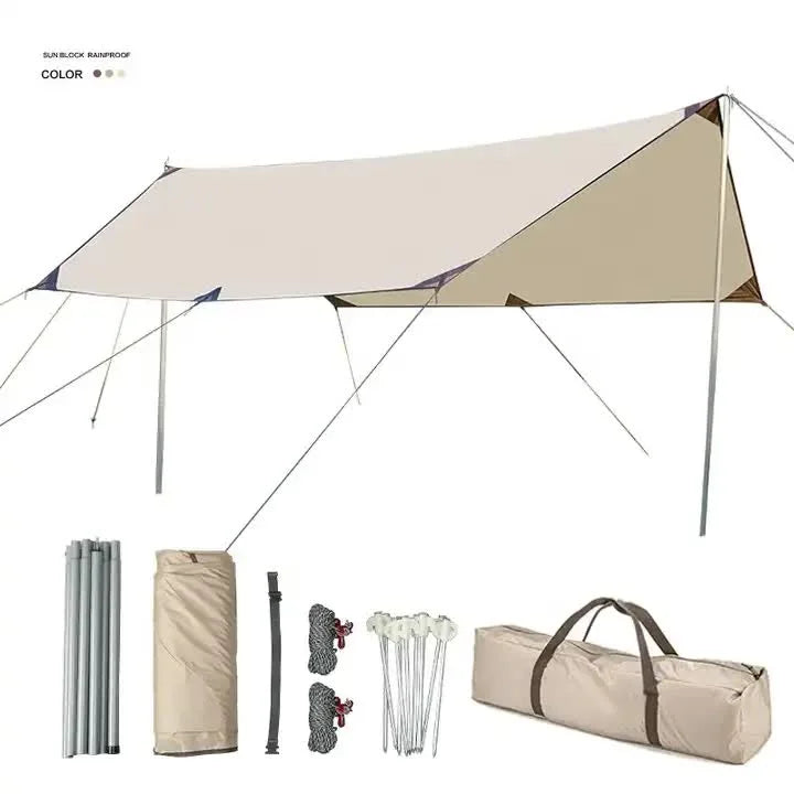 500*292 cm Large Square Camping Tarp Shelter - Waterproof