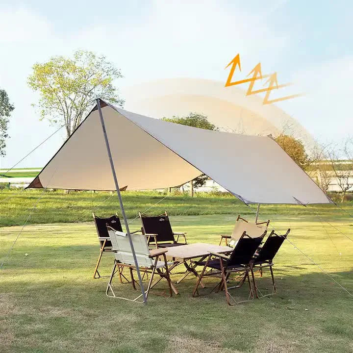 500*292 cm Large Square Camping Tarp Shelter - Waterproof