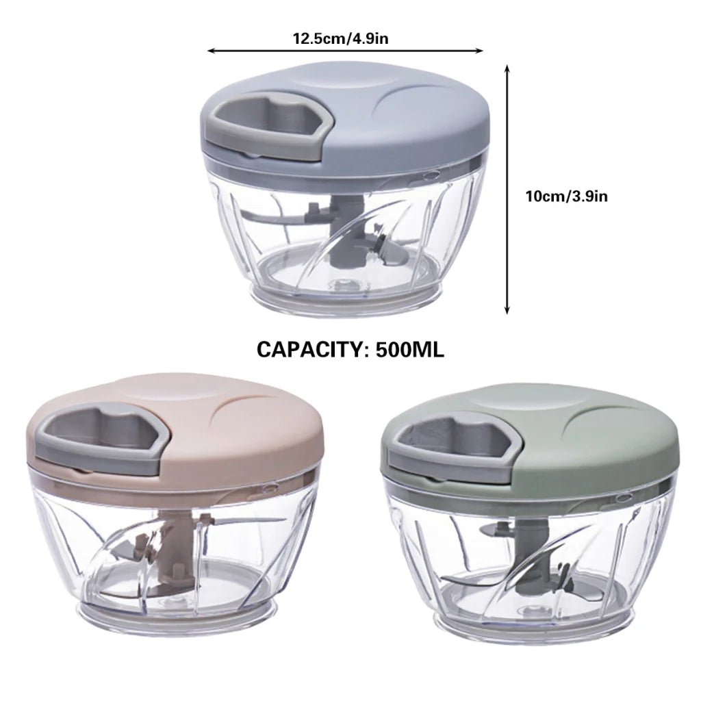 500ml Manual Meat Mincer Garlic Chopper Rotate Garlic Press