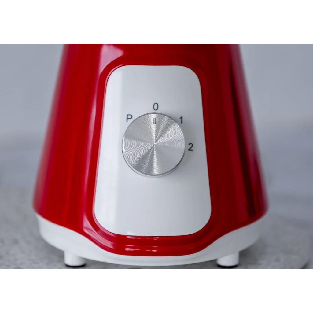 500W Glass Blender with Two Adjustable Speeds 1.5L - Red