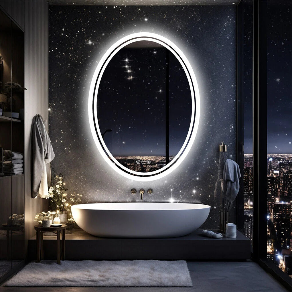 500x700mm mirror with front casing details and fitted handles