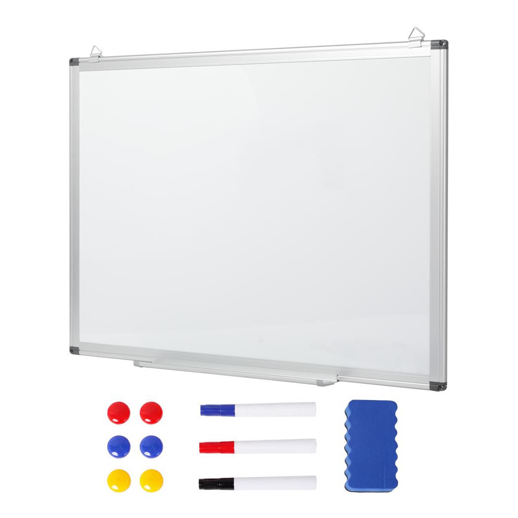 Levede Magnetic Whiteboard Smooth Dry Erase Board with 3 Pens for Office White