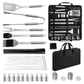 Moyasu 29Pcs BBQ Tool Set Stainless Steel Grill Cook Barbecue Grill Utensils Kit