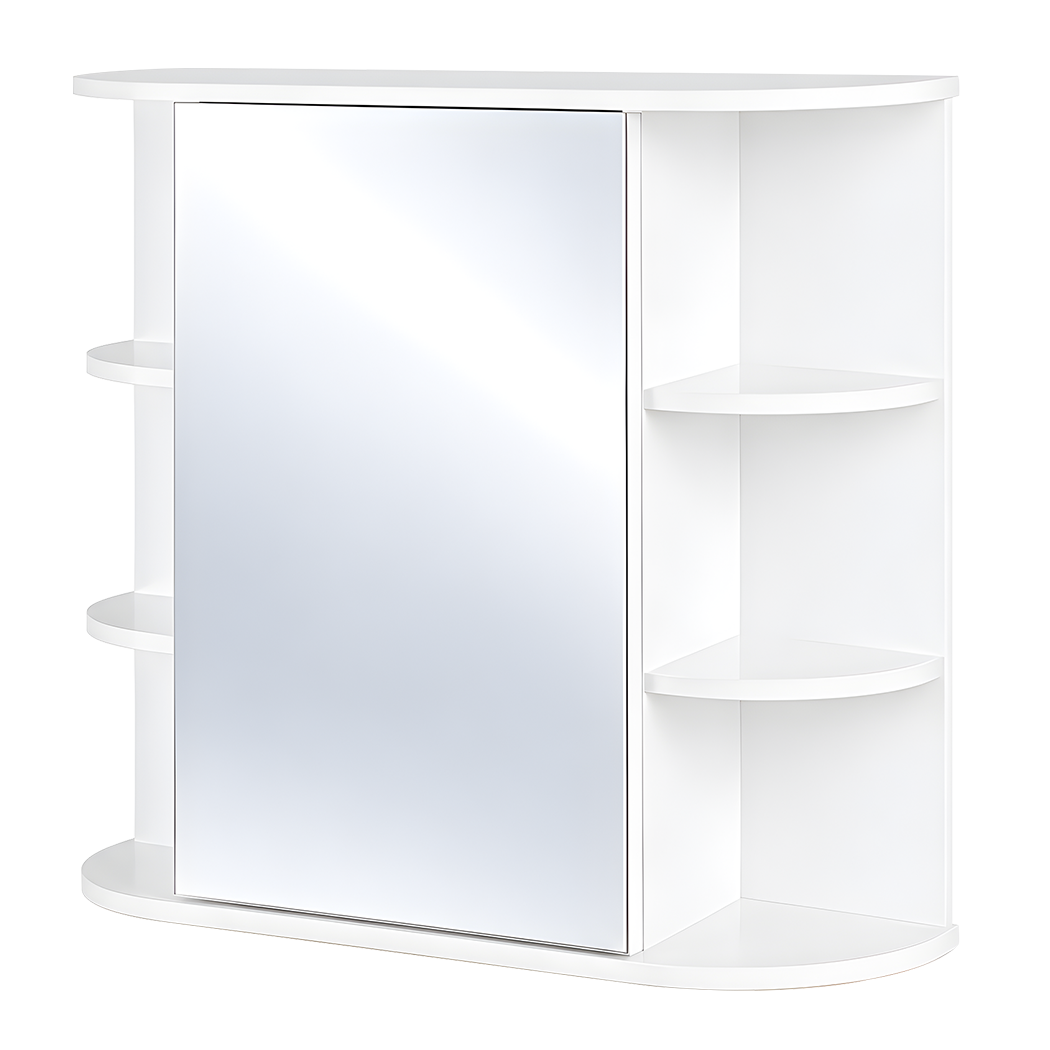 Levede Bathroom Mirror Cabinet Wall Storage Adjustable Shelf Bedroom White