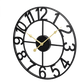 Yezi Wall Clock Silent Quartz 40cm Easy Read Dial for Bedroom Decor Black