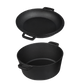 Toque 5.84L Double Dutch Oven 2 in 1 Cast Iron Pan