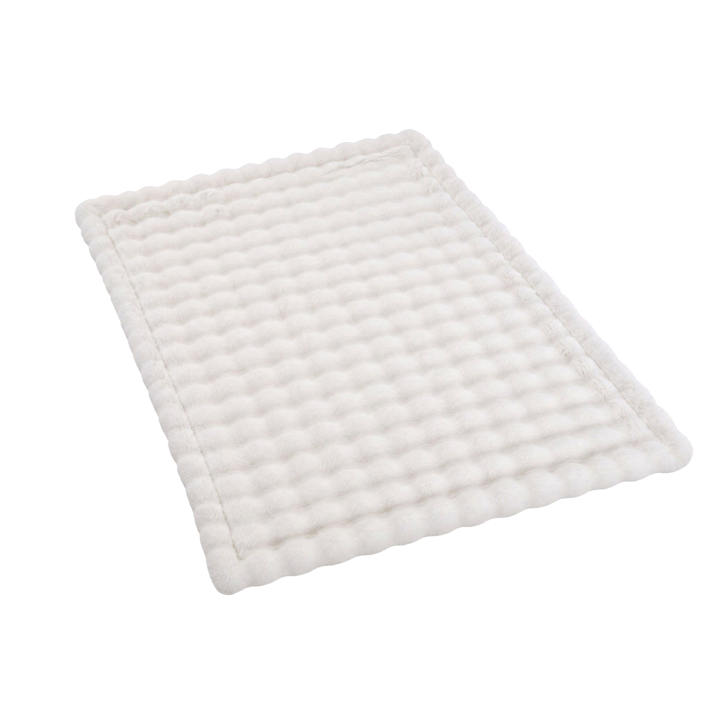 DreamZ Throw Blanket Fluffy Bubble Sofa Blanket Washable 200x240cm White