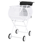 Levede Laundry Trolley with Wheels 75L 25kg Basket Foldable Cart Home White