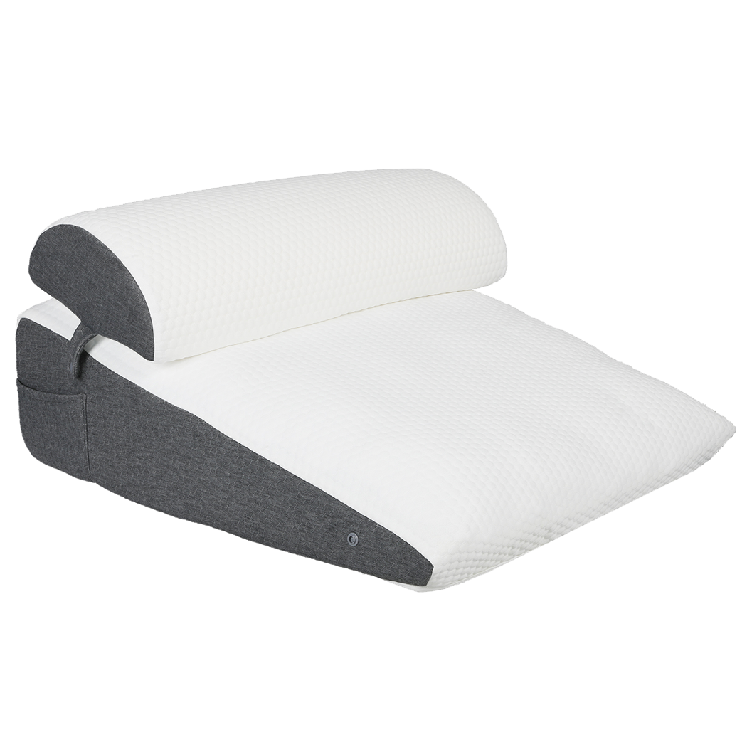 Dreamz Memory Foam Wedge Pillow Bed Back Neck Support Leg Raiser Cushion