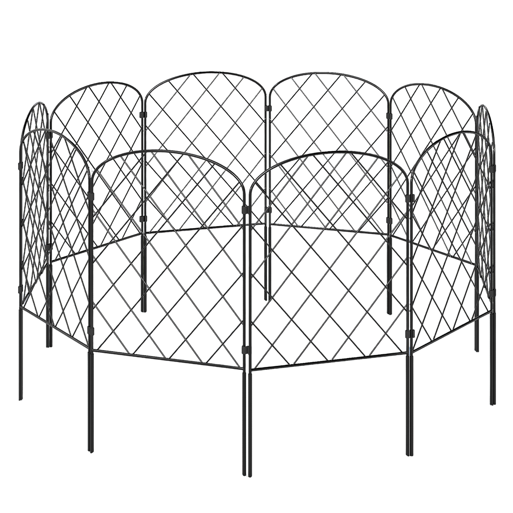 Mountview 10 Pcs Garden Fence Border Rustproof Metal