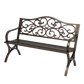 Levede Garden Bench Seat Outdoor Patio Park Lounge Backyard Chair Bronze 3 Seat