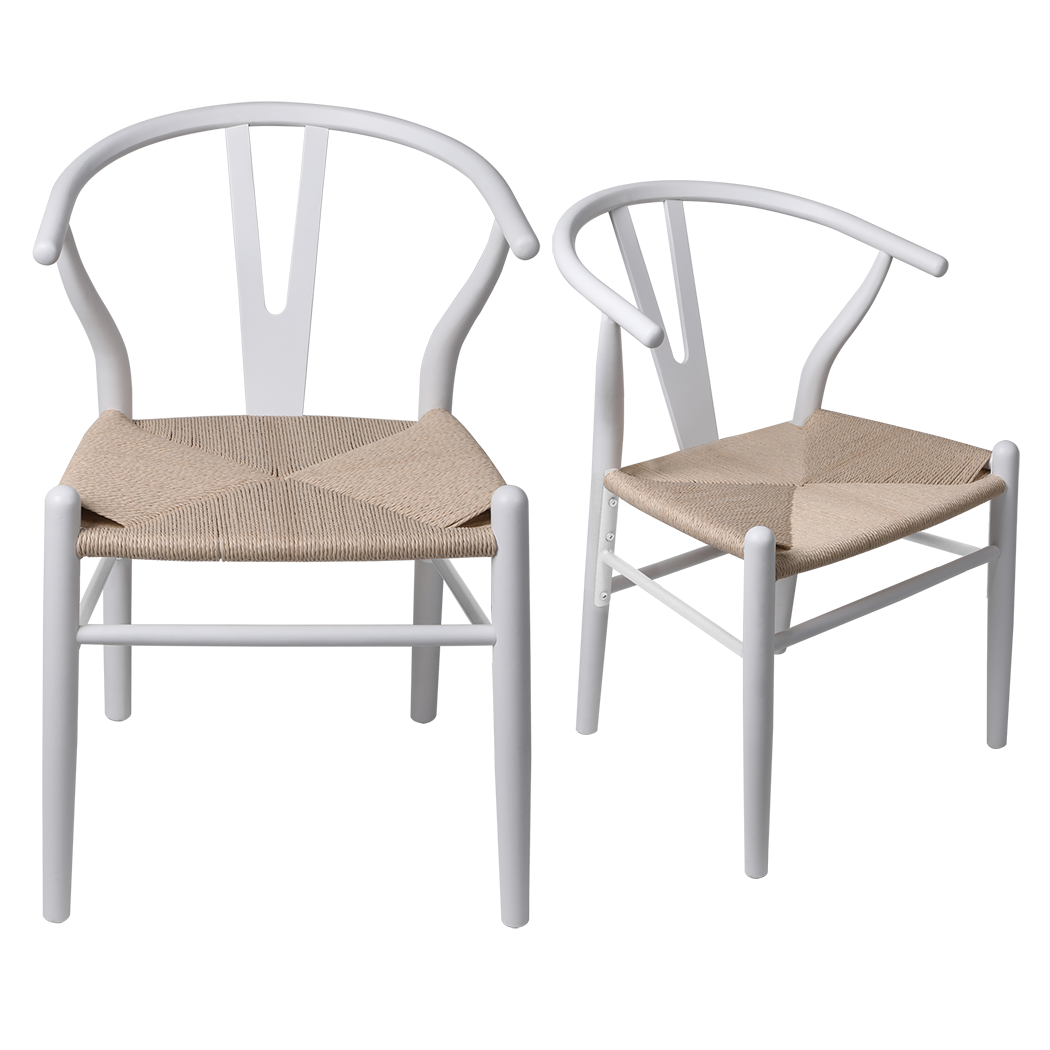 Levede 6x Dining Chairs Wooden Hans White
