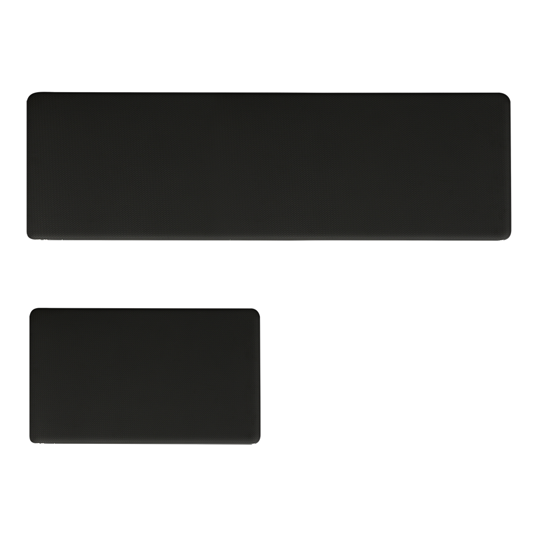 Marlow Kitchen Rug 2PCS Non Slip Anti Fatigue Mat Black