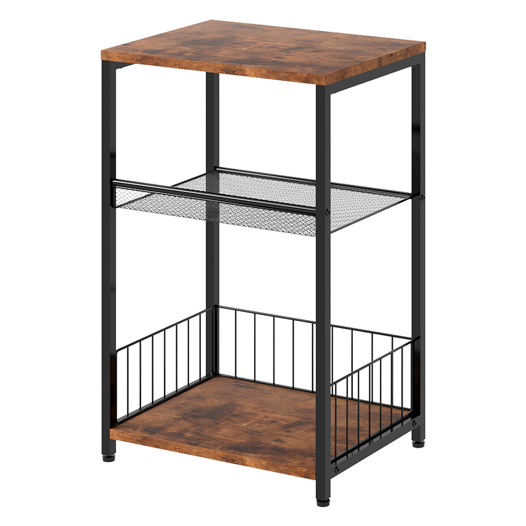 Levede Side Table 3-Tier Storage Shelf Modern Table