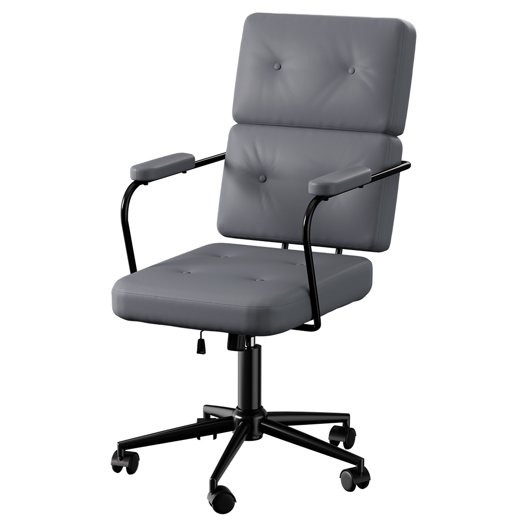 LEVEDE Ergonomic Office Chair Computer PU Grey
