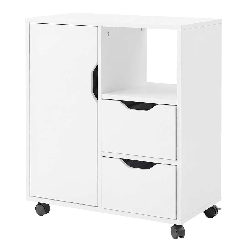 Levede Desktop Filing Cabinet Adjustable With Drawers For Home Office White