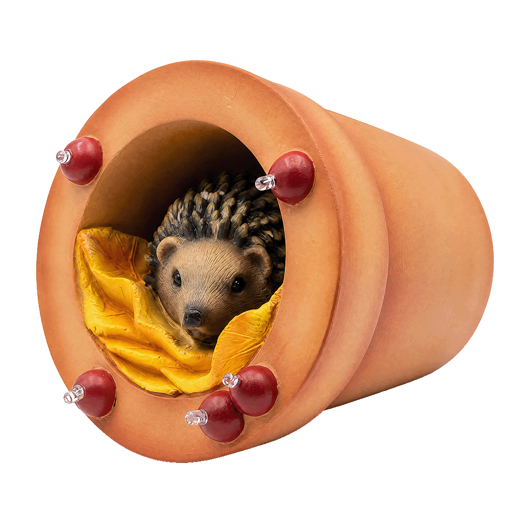 Emitto Hedgehog Solar Garden Statue Light Outdoor Ornament Hand Painted Decor