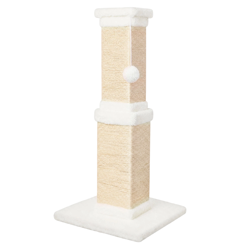 PaWz Cat Scratching Post 83cm Tall Sisal with Stable Base for Large Adults White